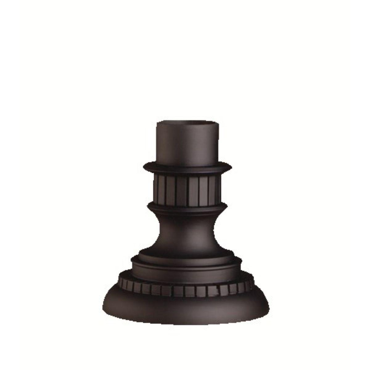 9 In. Aluminum Pier Mount Base Black finish - Bees Lighting
