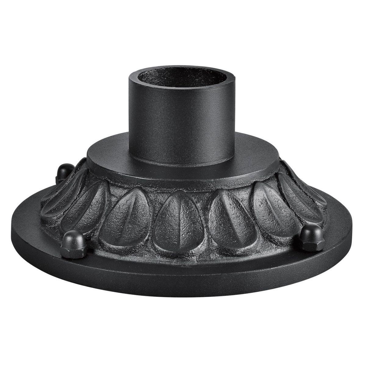 10 In. Aluminum Pier Mount Base Textured Black finish - Bees Lighting