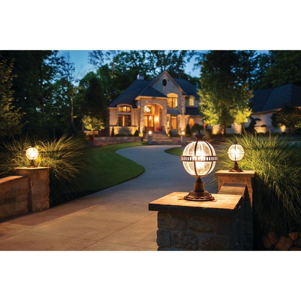 10 In. Aluminum Pier Mount Base Bronze finish - Bees Lighting