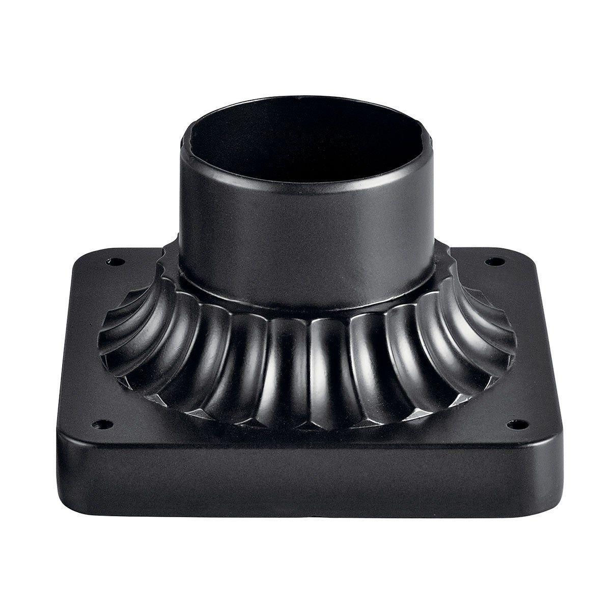 6 In. Aluminum Pier Mount Base Black finish - Bees Lighting
