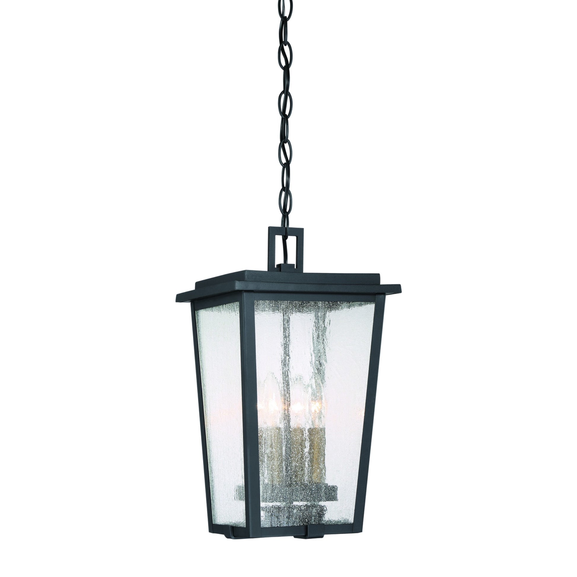 Cantebury 16" 4-Light Outdoor Chain Hung, Coal & Gold Finish - Bees Lighting