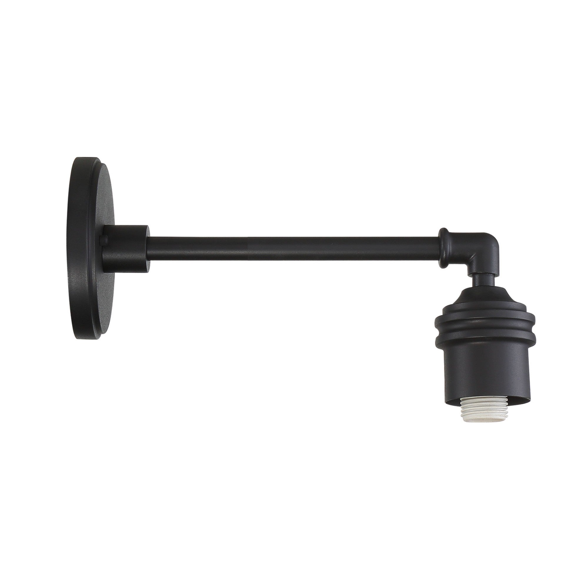RLM 15" Outdoor Straight Wall Sconce Arm, Coal Finish - Bees Lighting