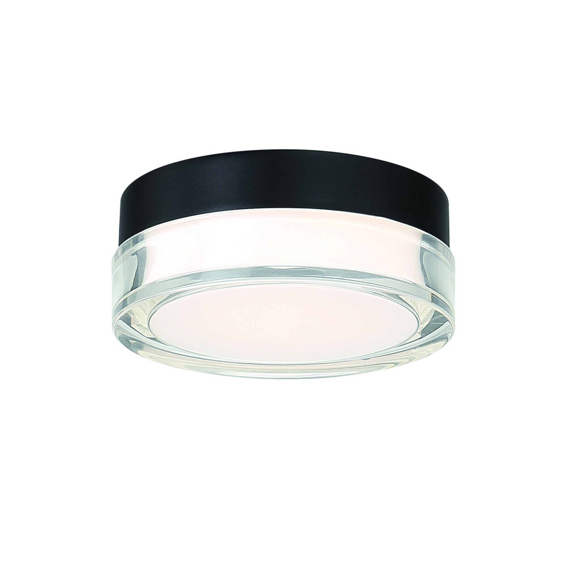 Pi 12" LED Outdoor Flush Mount, 3000K, Black Finish - Bees Lighting