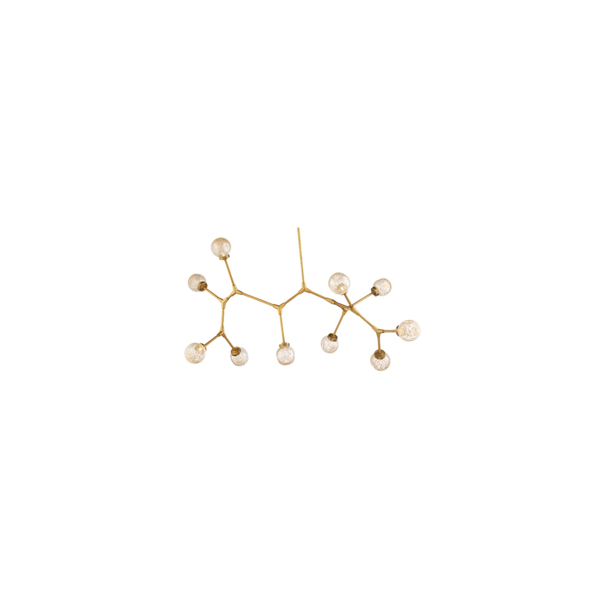 Catalyst 51" LED Linear Pendant, Aged Brass Finish - Bees Lighting