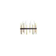 Harmonix 24" LED Chandelier, Black & Aged Brass Finish - Bees Lighting
