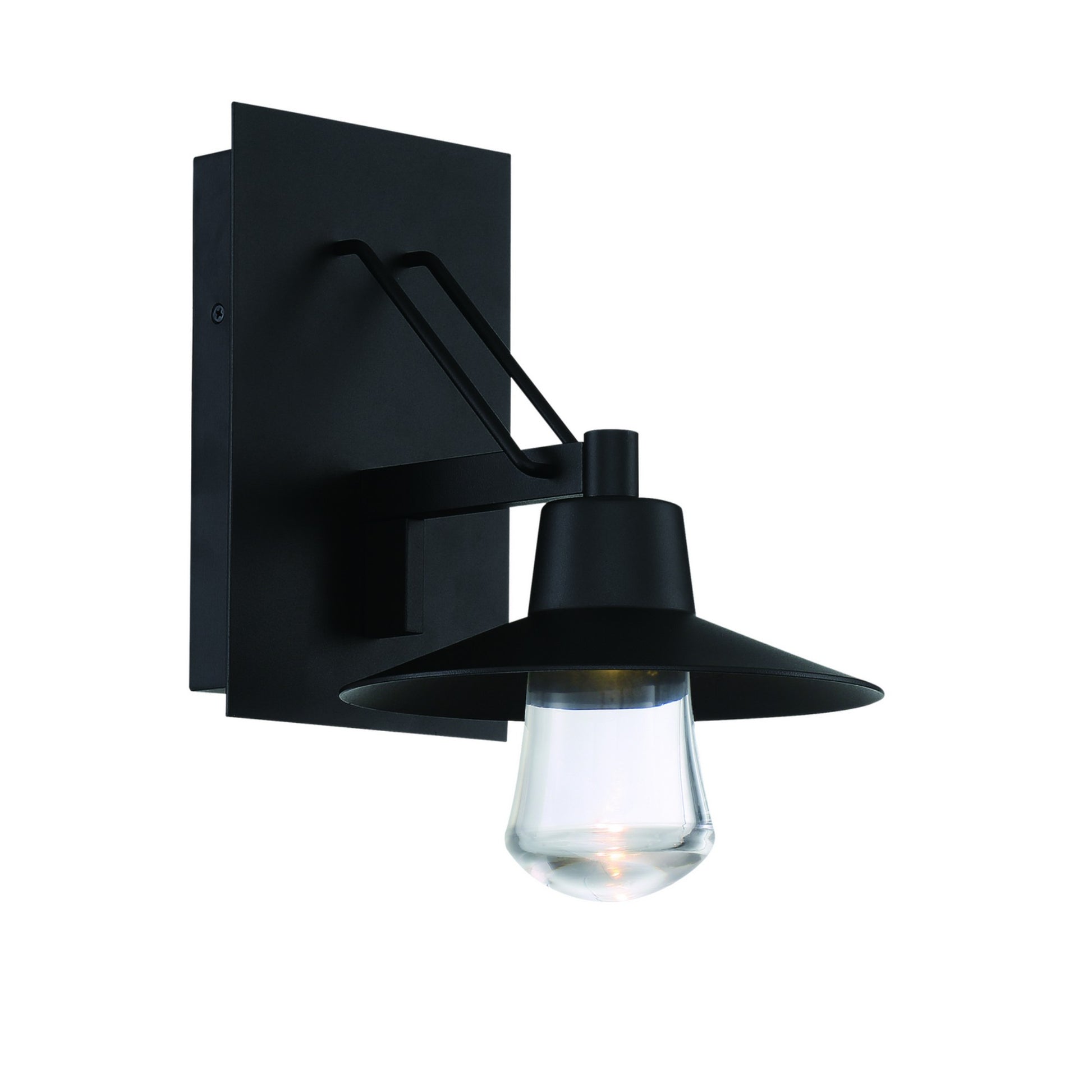Suspense 17" LED Outdoor Wall Sconce, Black Finish - Bees Lighting