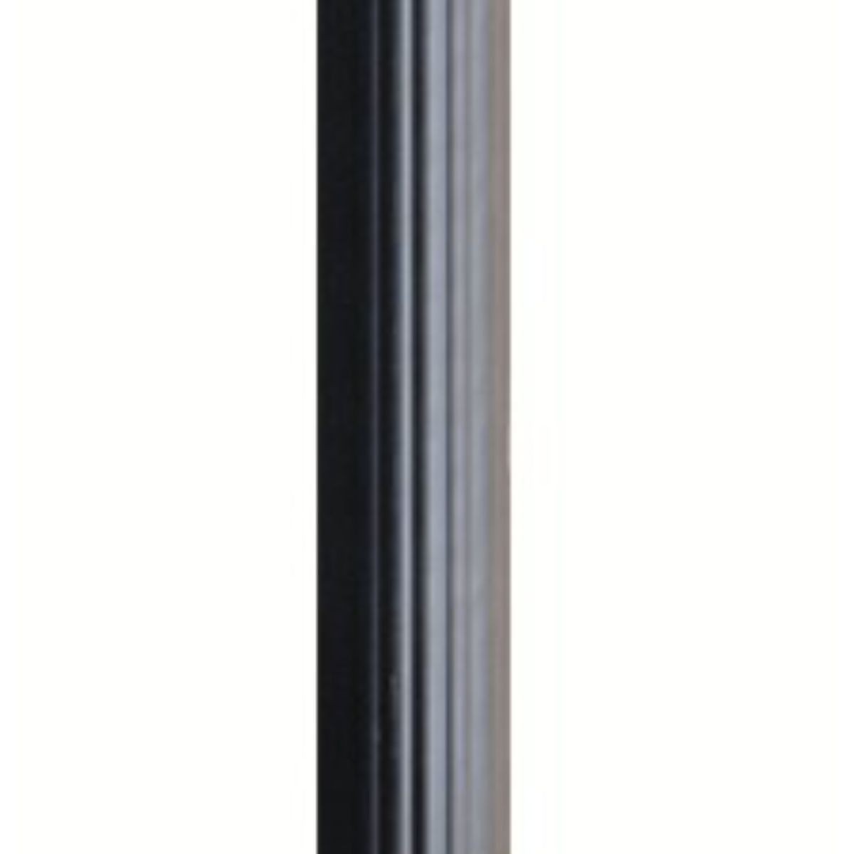 7 Feet Round Aluminum Direct Burial Fluted Pole 3 In. Shaft Black finish - Bees Lighting