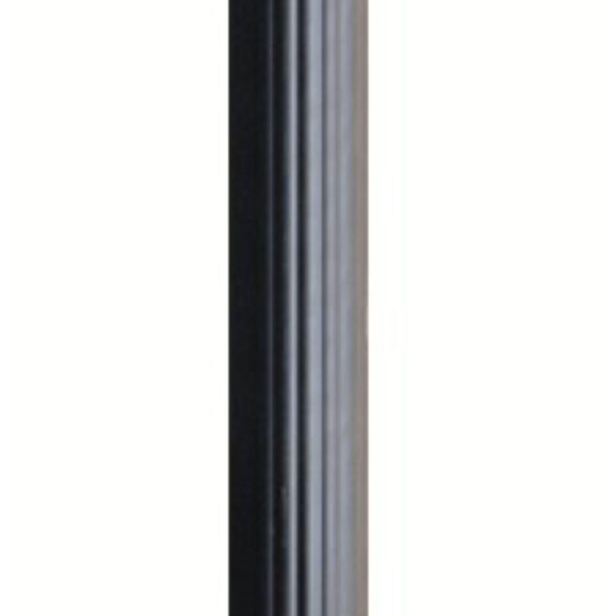 7 ft Light Post, Direct Burial Fluted Pole, 3 in Round Aluminum Shaft, Black Finish - Bees Lighting