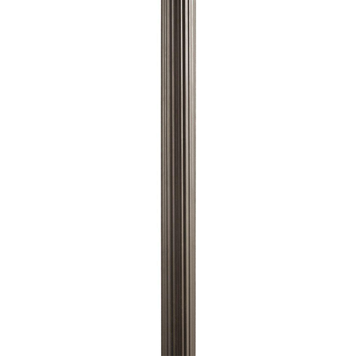 7 ft Light Post, Direct Burial Fluted Pole, 3 in Round Aluminum Shaft, Old Bronze Finish - Bees Lighting