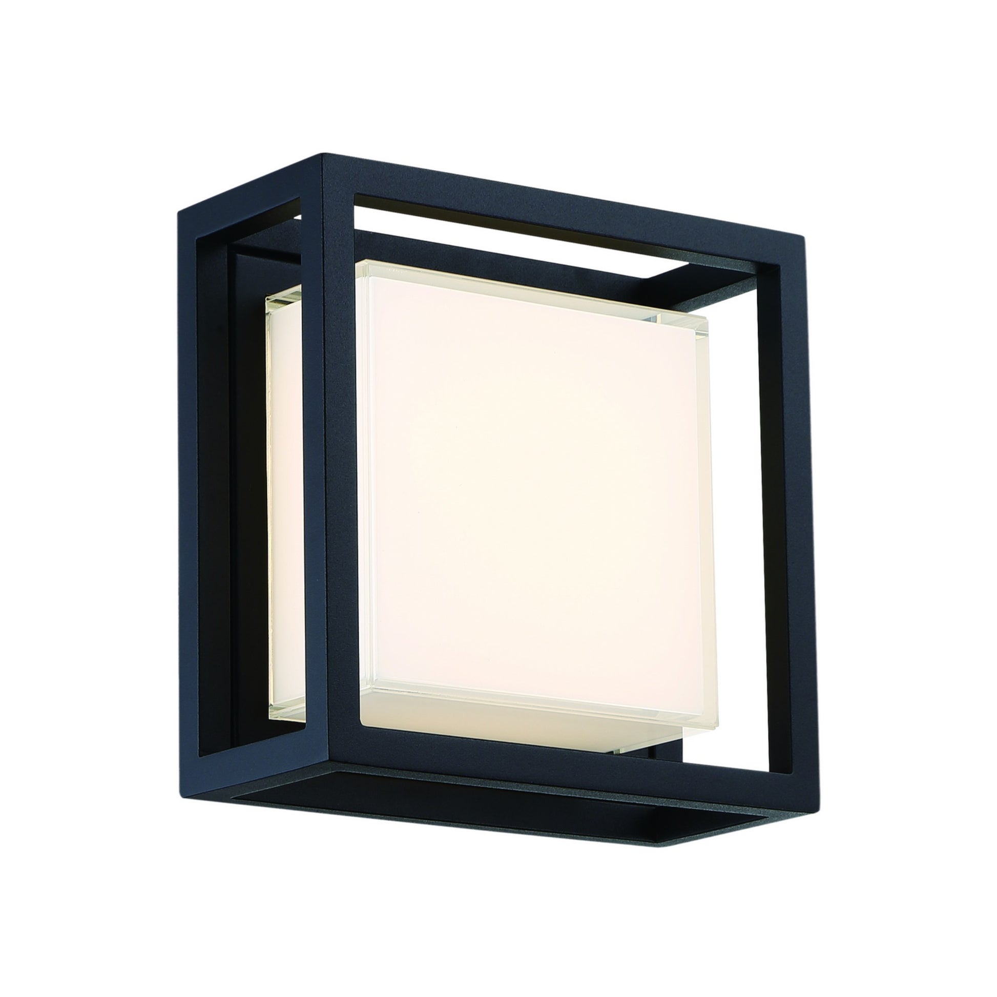 Framed 8" LED Outdoor Wall Sconce, Black Finish - Bees Lighting