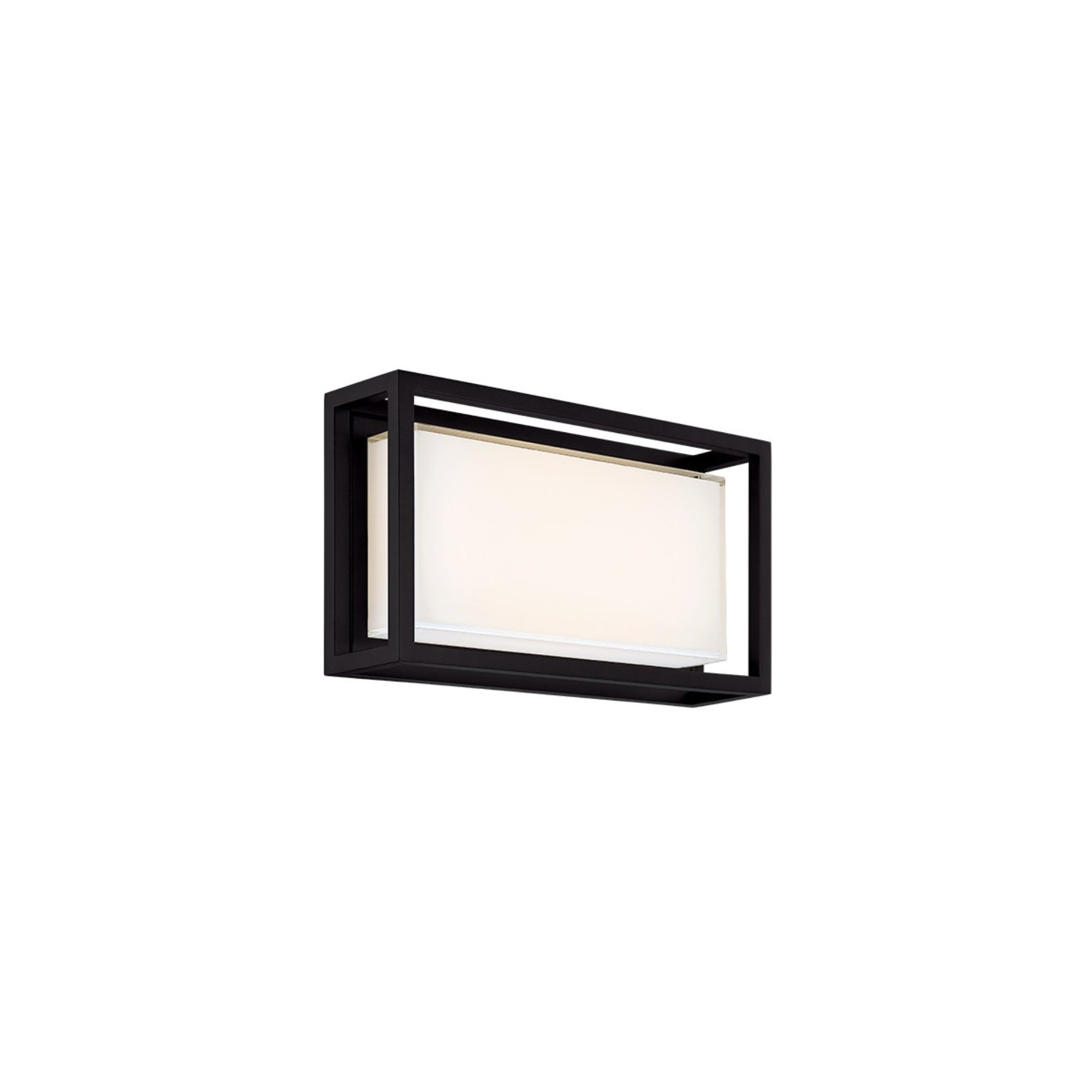 Framed 14" LED Outdoor Wall Sconce, Black Finish - Bees Lighting