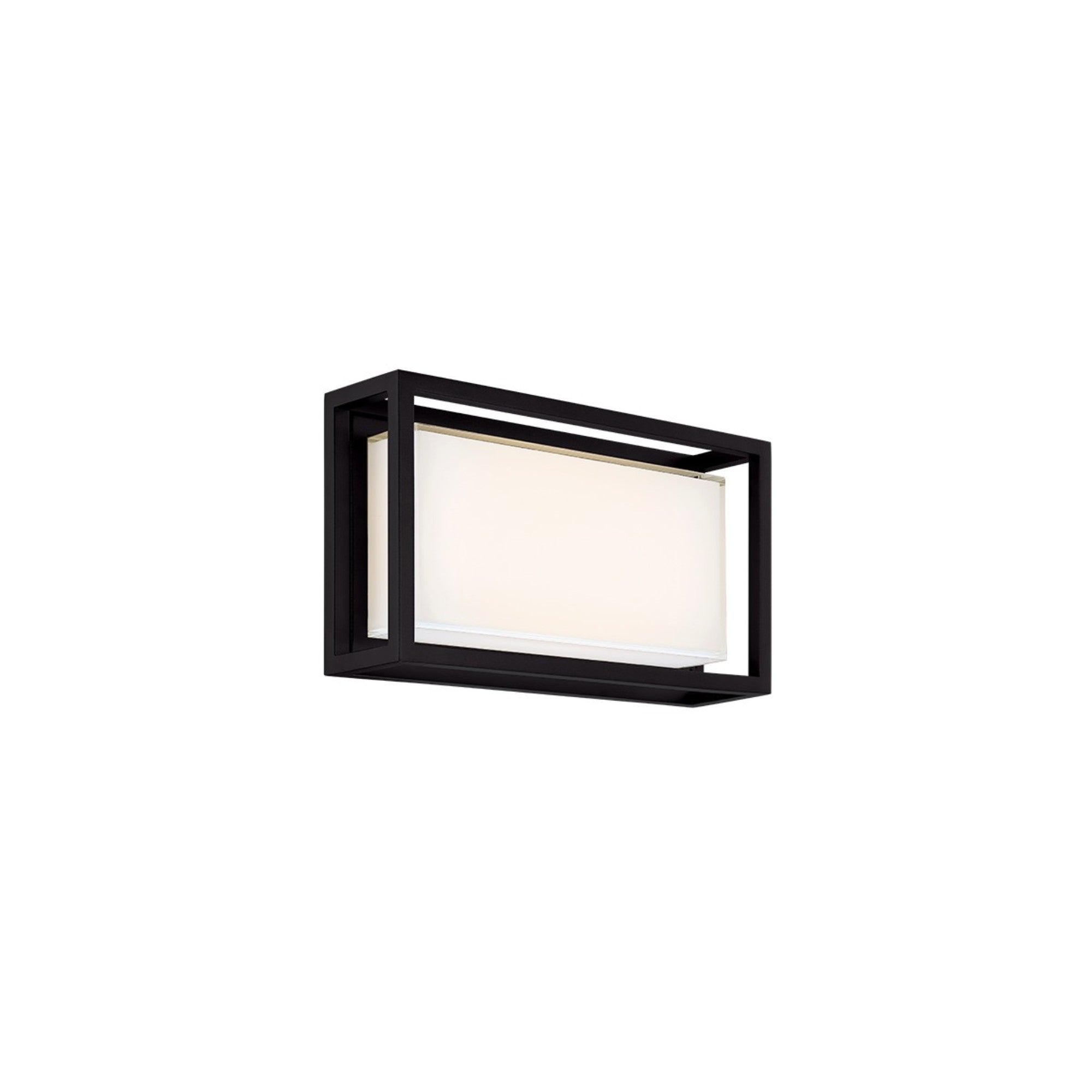 Framed 14" LED Outdoor Wall Sconce, Black Finish - Bees Lighting