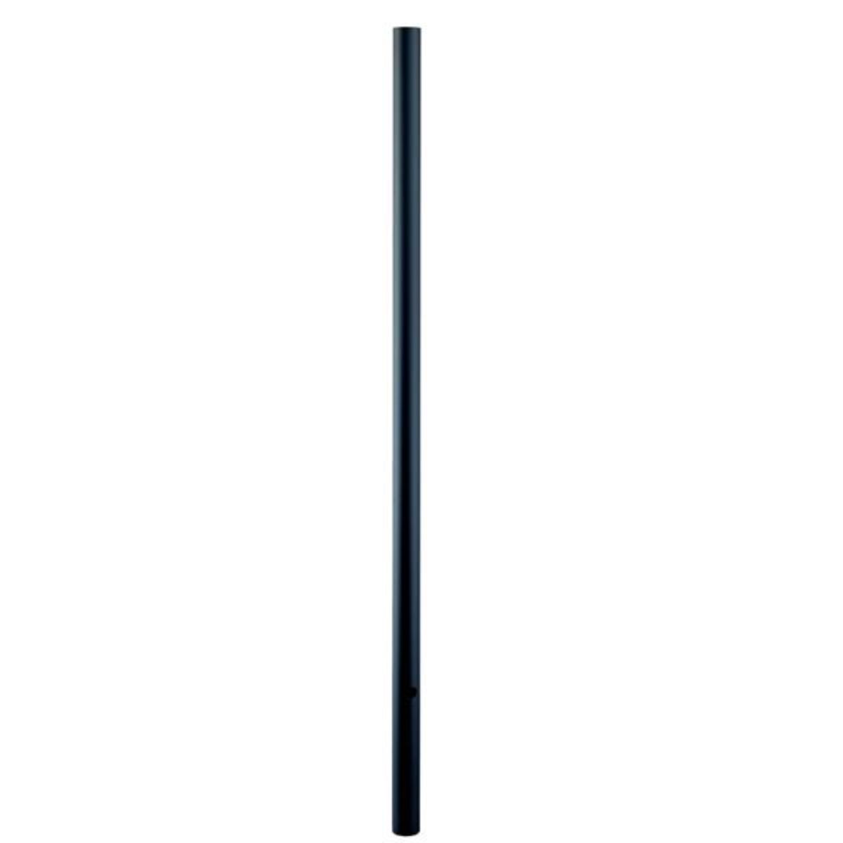 7 Ft Round Aluminum Direct Burial Pole 3 In. Shaft Matte Black Finish