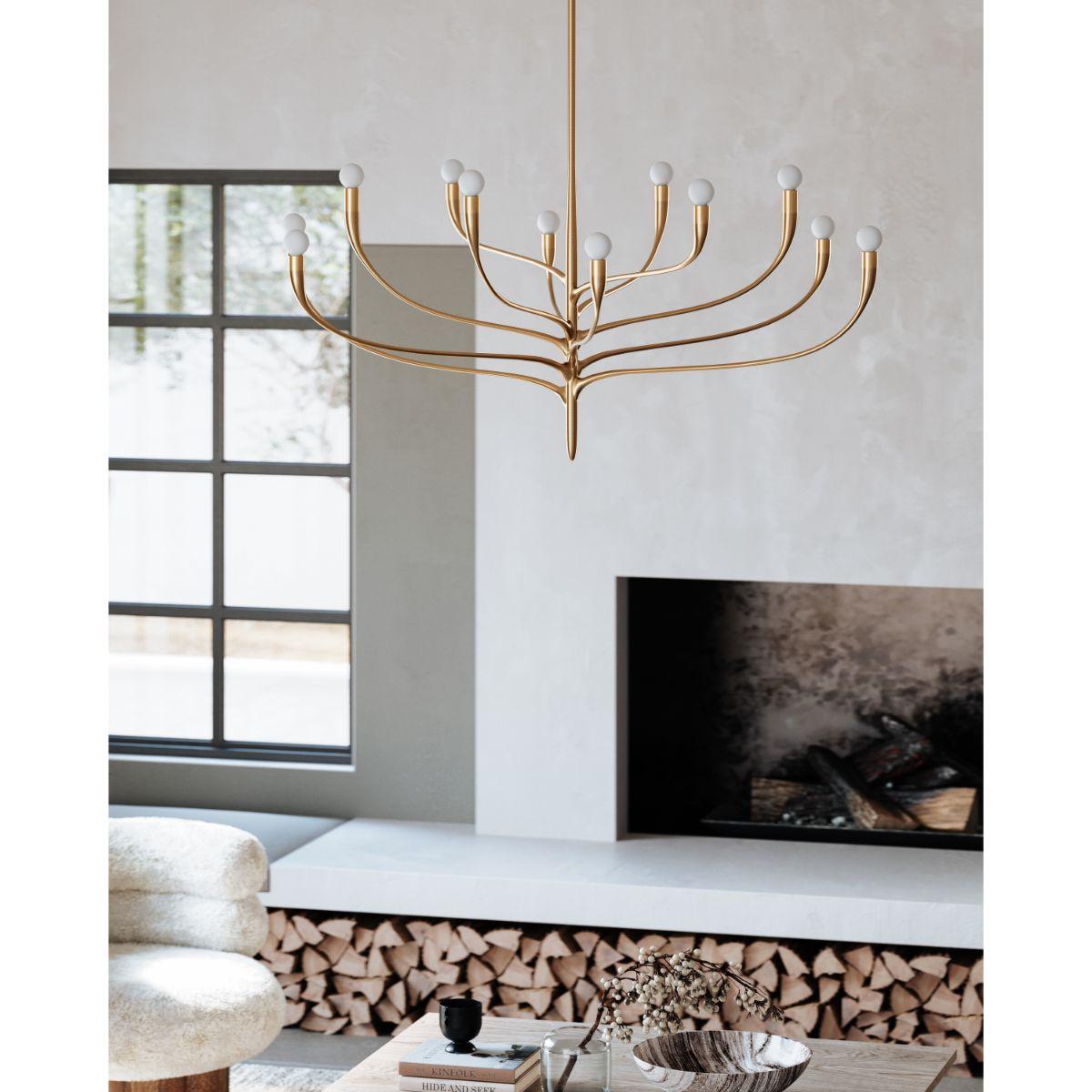 Labra 52 in. 12 Lights Chandelier, Vintage Gold - Bees Lighting