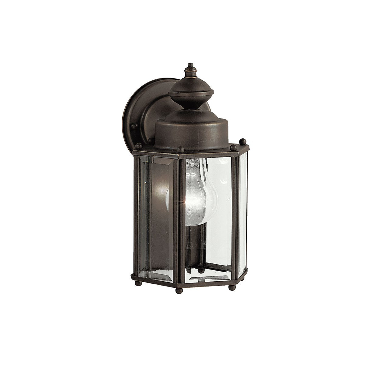 10 in. Outdoor Wall Lantern Old Bronze Finish