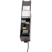 Textured architectural bronze light transformer with terminal panel and wiring connectors