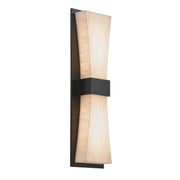 Aberdeen 19" LED Wall Sconce, Espresso Finish, Jute Shade - Bees Lighting