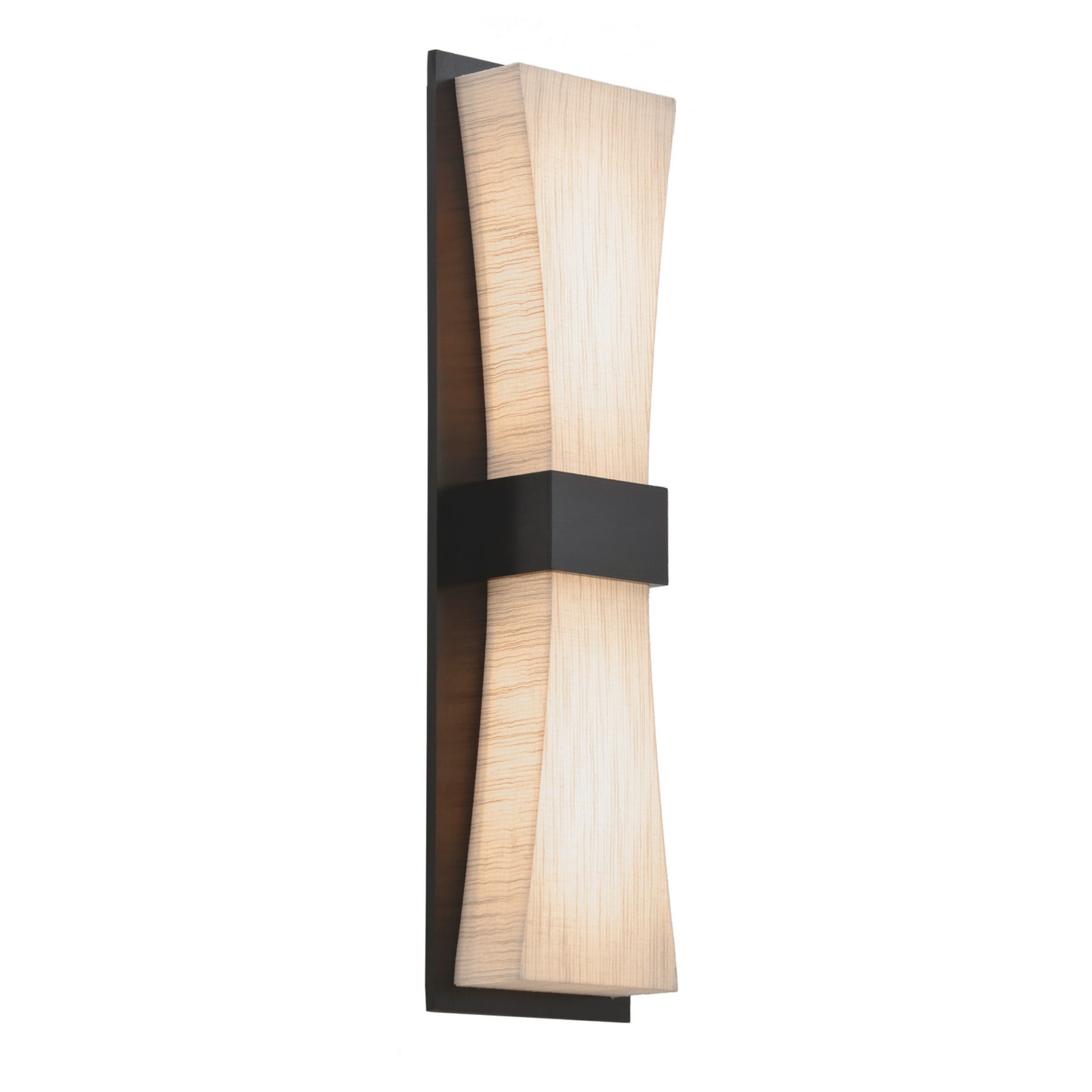 Aberdeen 19" LED Wall Sconce, Espresso Finish, Jute Shade - Bees Lighting