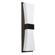 Aberdeen 19" LED Wall Sconce, Espresso Finish, Linen White Shade - Bees Lighting