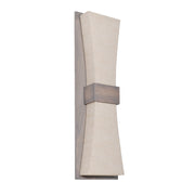 Aberdeen 19" LED Wall Sconce, Weathered Grey Finish, Jute Shade - Bees Lighting