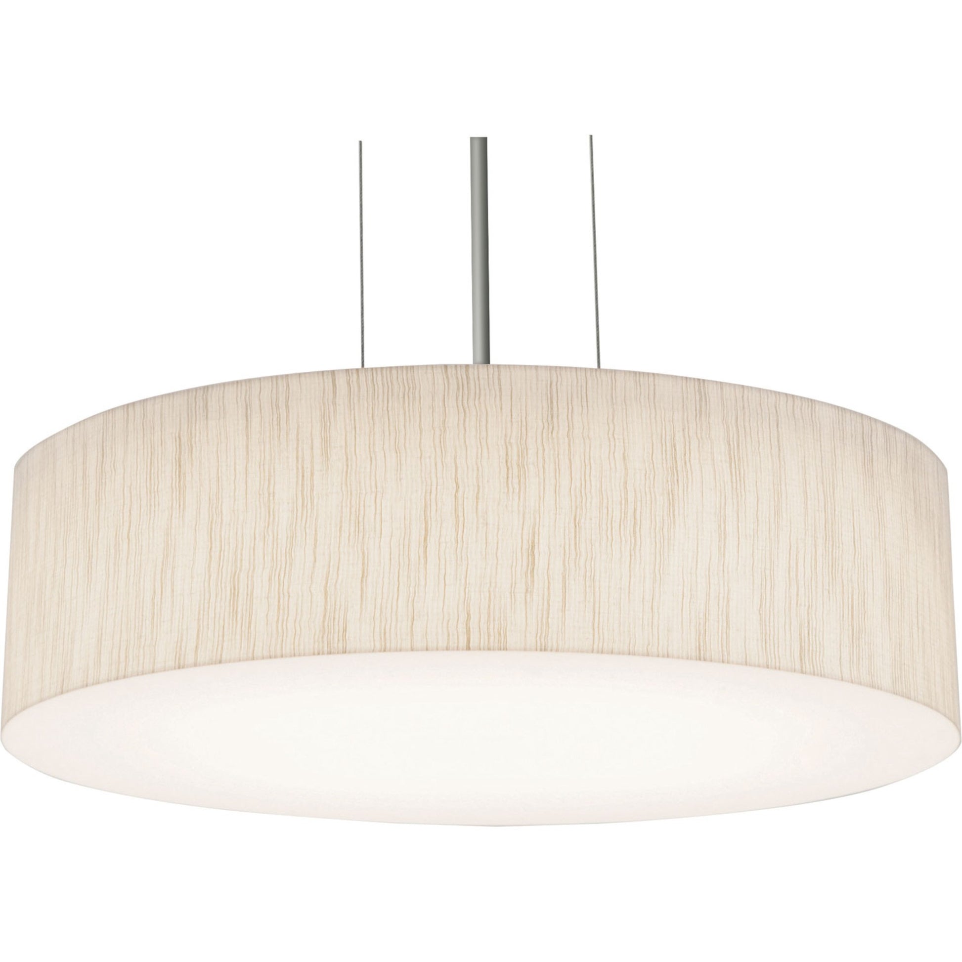 Anton 15" LED Pendant, Satin Nickel & Jute Finish - Bees Lighting