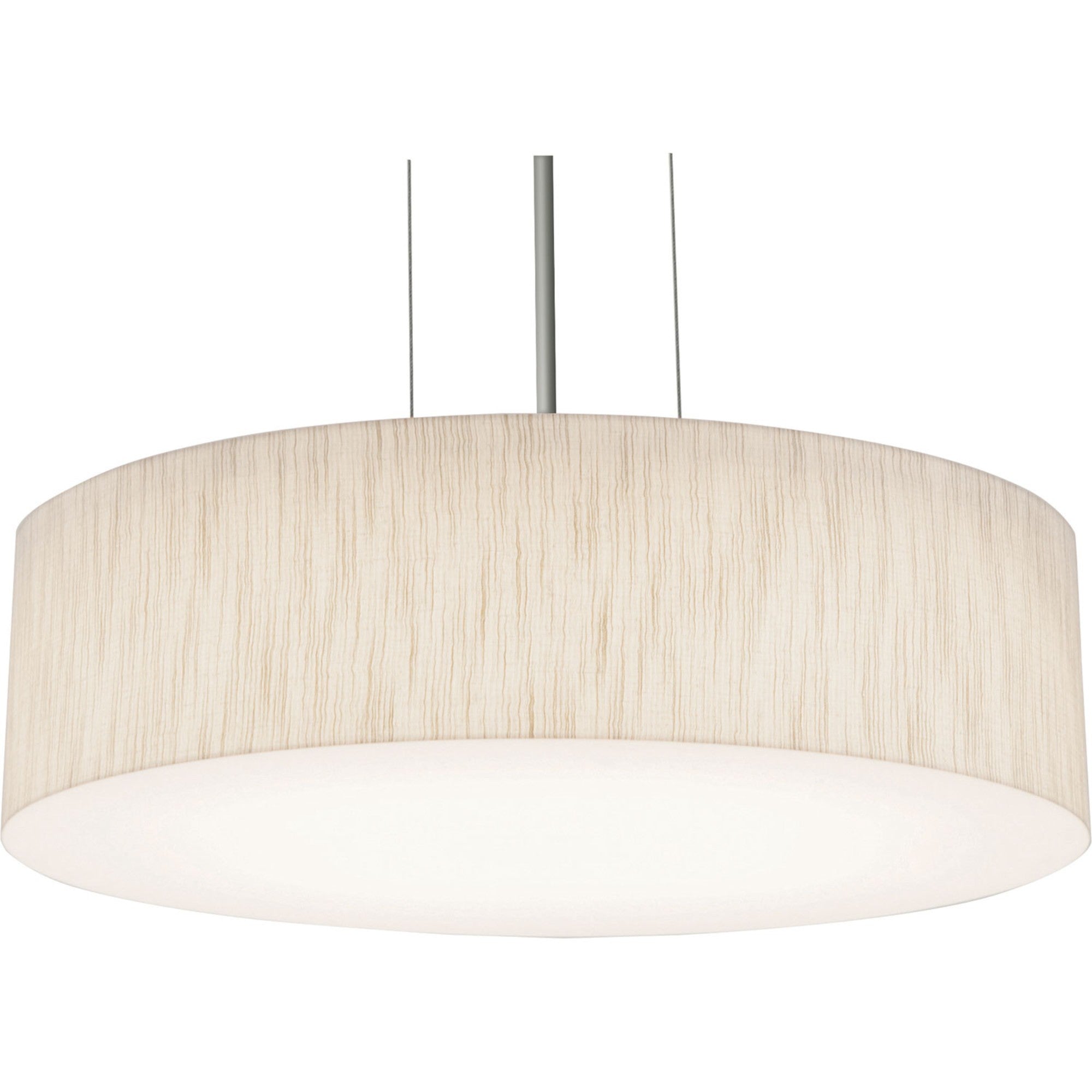 Anton 15" LED Pendant, Satin Nickel & Jute Finish - Bees Lighting