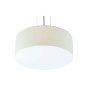 Anton 15" LED Pendant, Satin Nickel & Linen White Finish - Bees Lighting