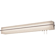 Apex 38" LED Overbed Wall Light, Linen White/Weathered Grey Finish - Bees Lighting