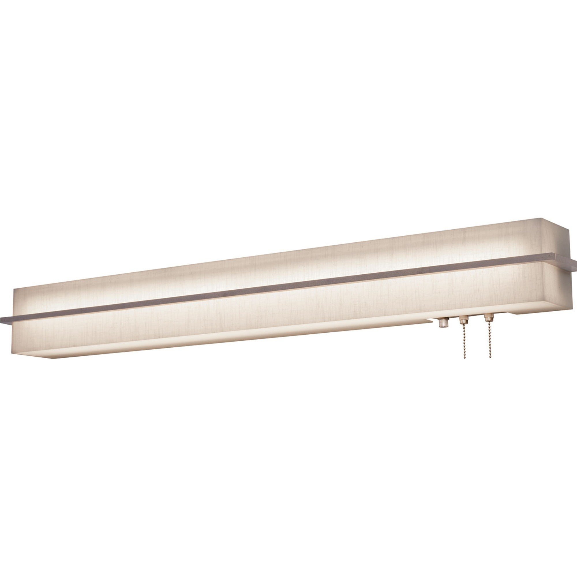 Apex 38" LED Overbed Wall Light, Linen White/Weathered Grey Finish - Bees Lighting