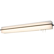 Apex 50" LED Overbed Wall Light, Jute/Espresso Finish - Bees Lighting