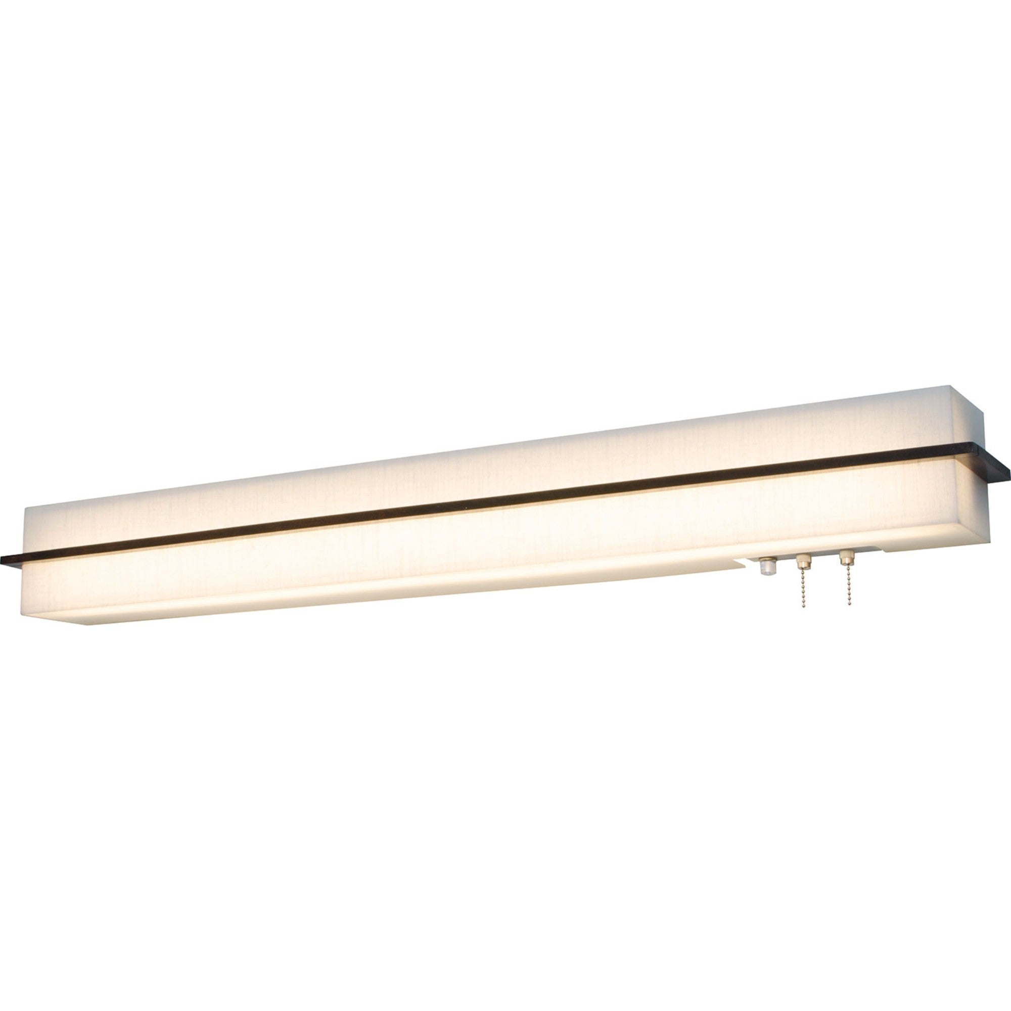 Apex 50" LED Overbed Wall Light, Jute/Espresso Finish - Bees Lighting