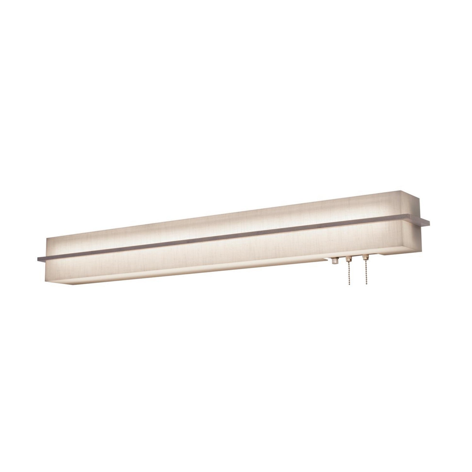 Apex 50" LED Overbed Wall Light, Linen White/Weathered Grey Finish - Bees Lighting