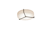 Apex 14" LED Flush Mount, Jute/Espresso Finish - Bees Lighting