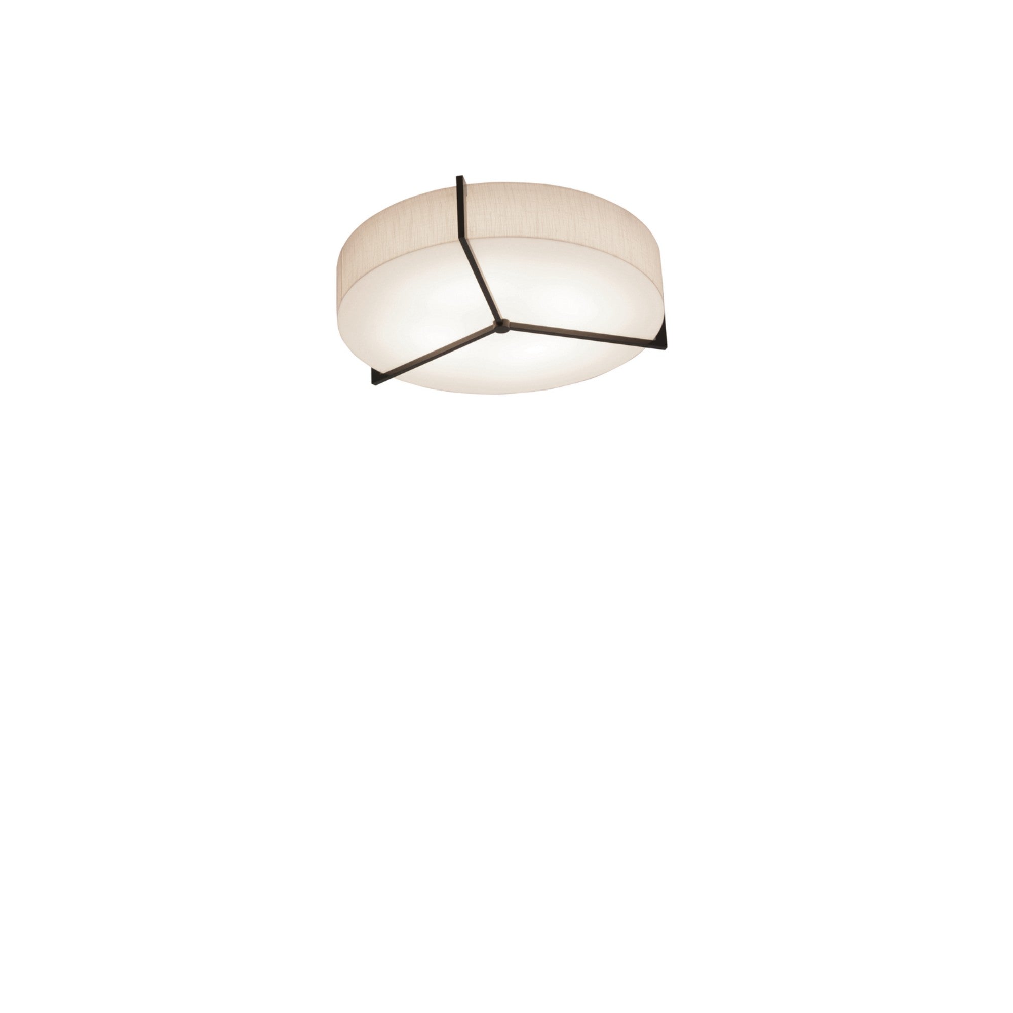 Apex 17" LED Flush Mount, Jute/Espresso Finish - Bees Lighting