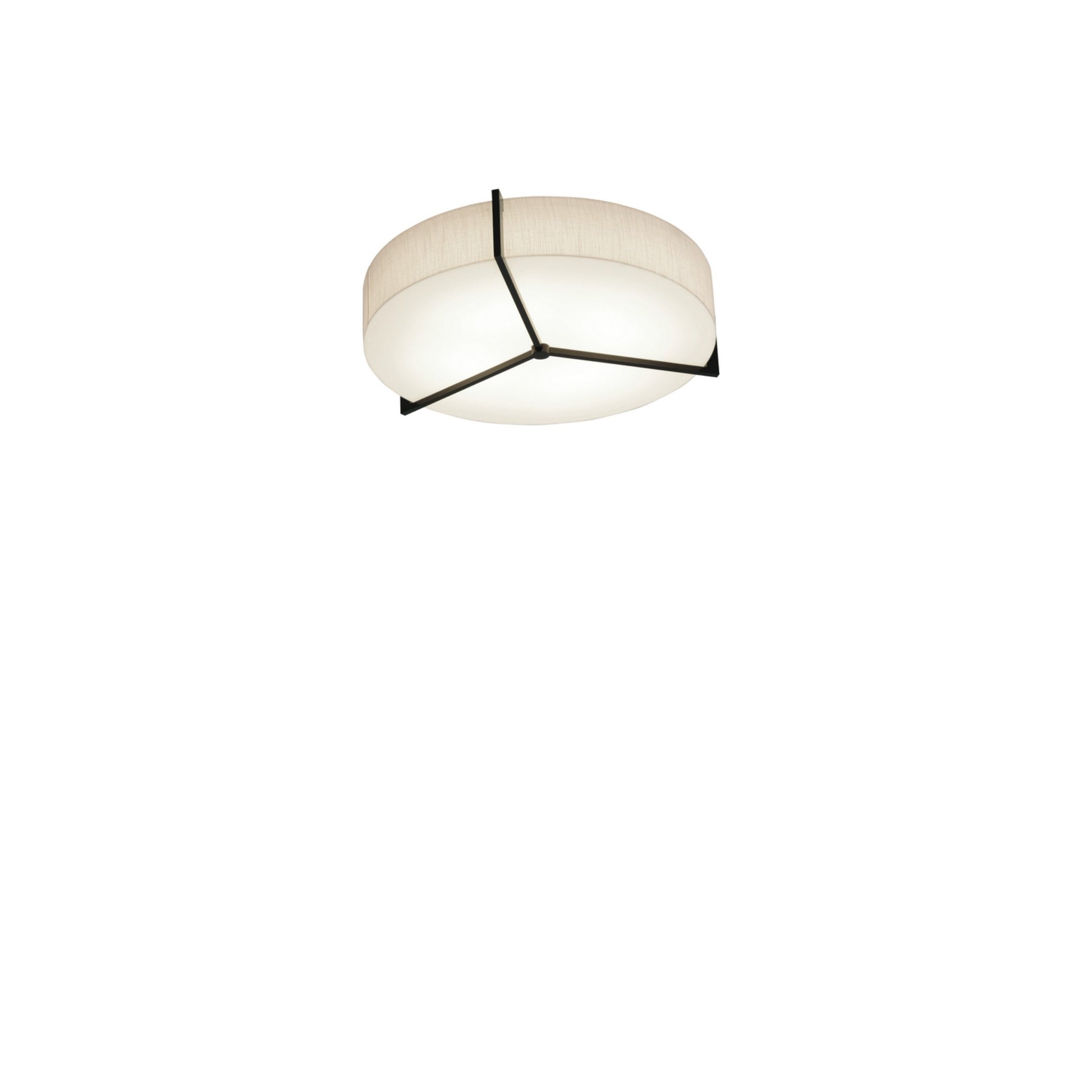 Apex 21" LED Flush Mount, Jute/Espresso Finish - Bees Lighting