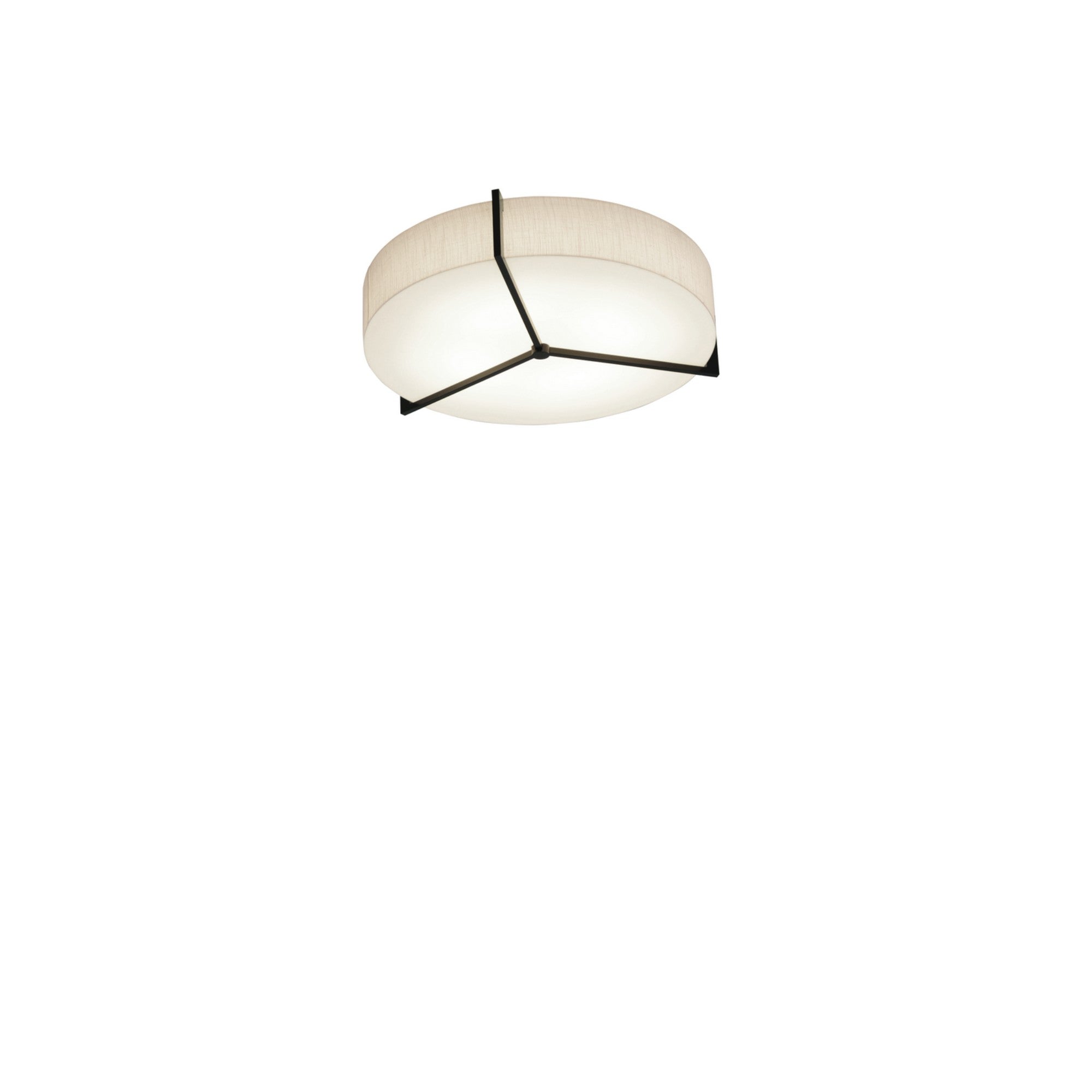 Apex 21" LED Flush Mount, Jute/Espresso Finish - Bees Lighting