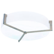 Apex 21" LED Flush Mount, Linen White/Grey Finish - Bees Lighting