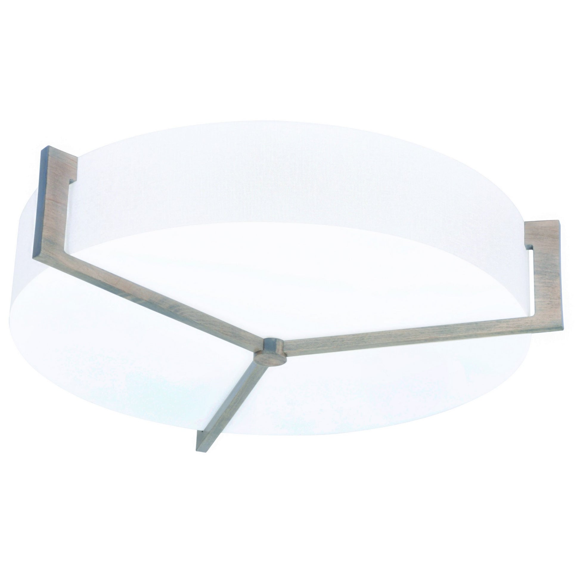 Apex 21" LED Flush Mount, Linen White/Grey Finish - Bees Lighting