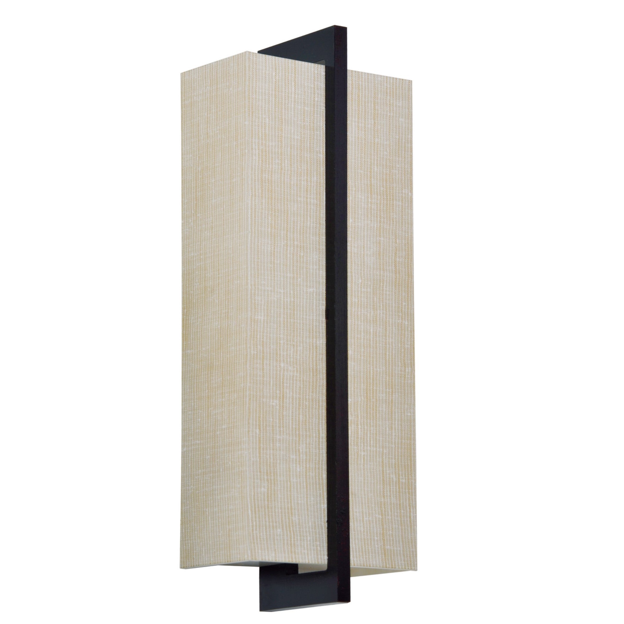 Apex 14" LED Wall Sconce, Jute/Espresso Finish - Bees Lighting