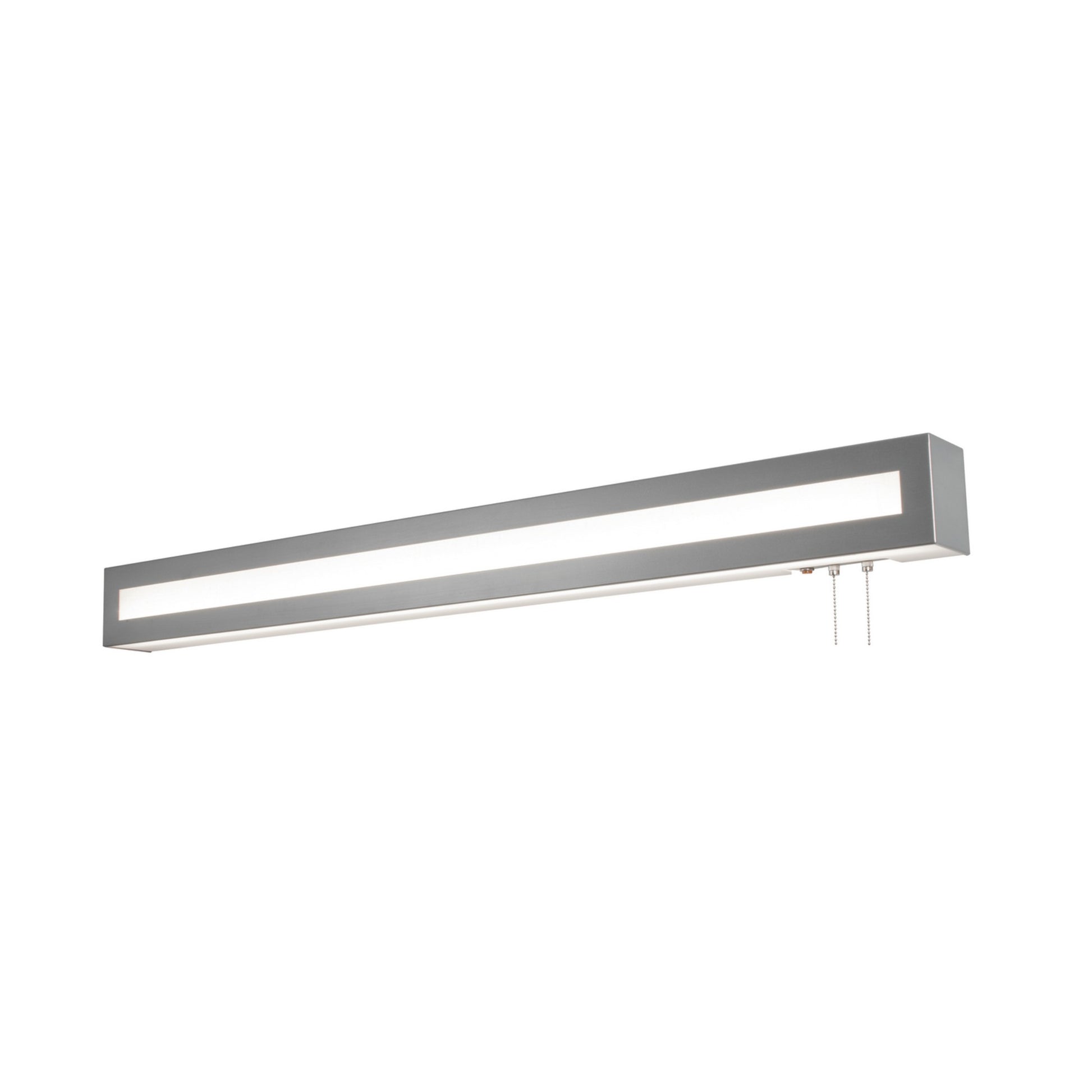 Hayes 37" LED Overbed Wall Light, Satin Nickel Finish - Bees Lighting