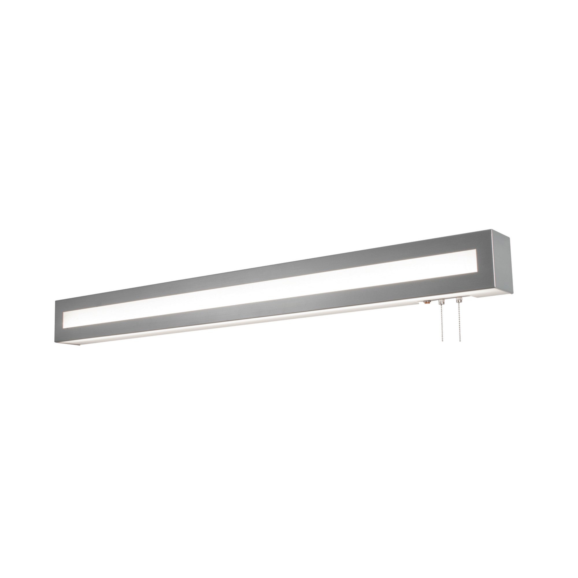 Hayes 37" LED Overbed Wall Light, Satin Nickel Finish - Bees Lighting