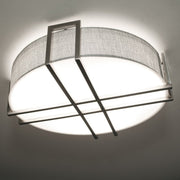 Lambert 16" LED Flush Mount, Satin Nickel Finish - Bees Lighting