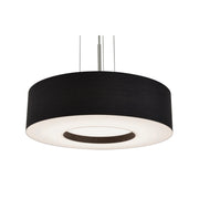 Montclair 15" LED Pendant, Satin Nickel Finish & Black Shade - Bees Lighting