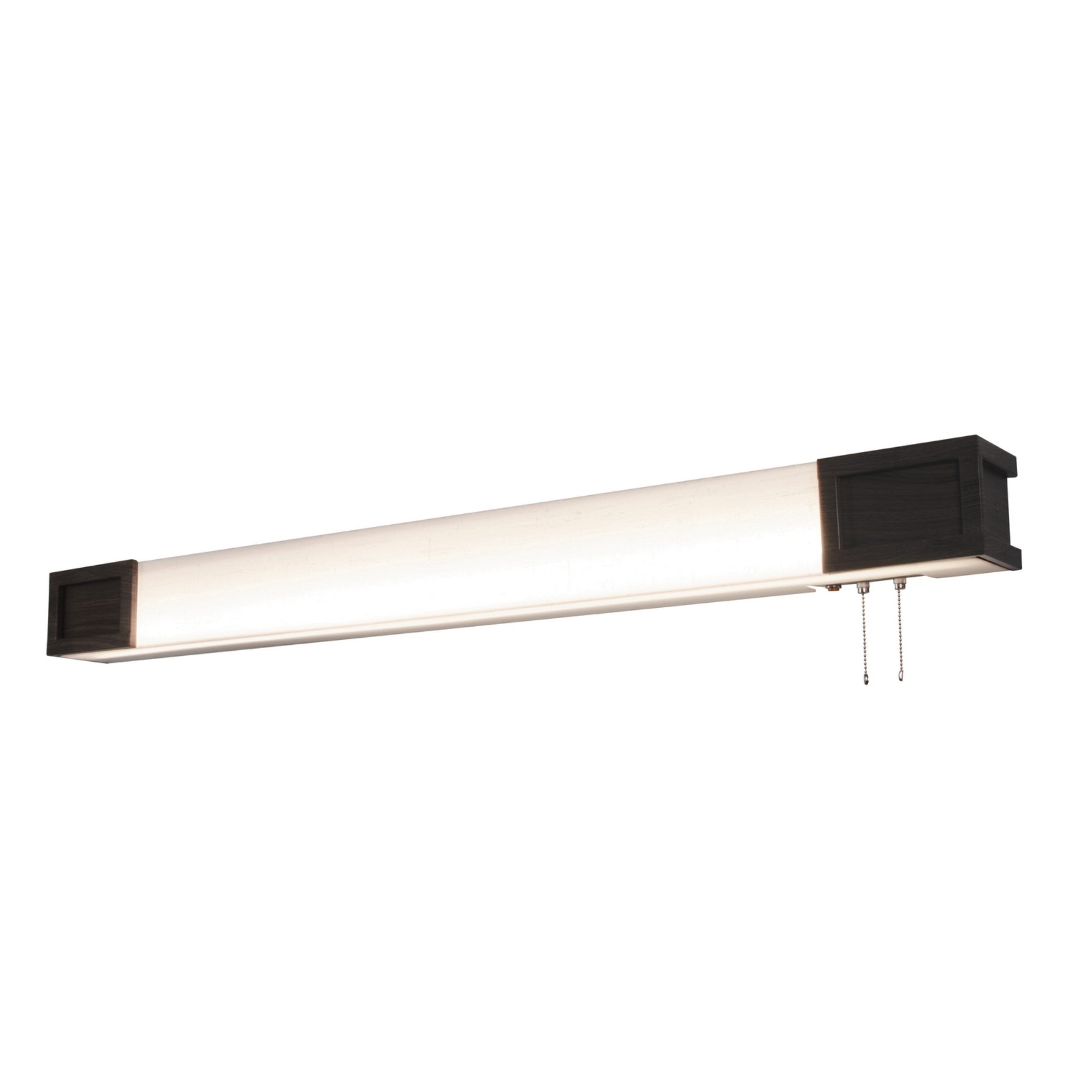 Marquette 38" LED Overbed Wall Light, Walnut Finish - Bees Lighting