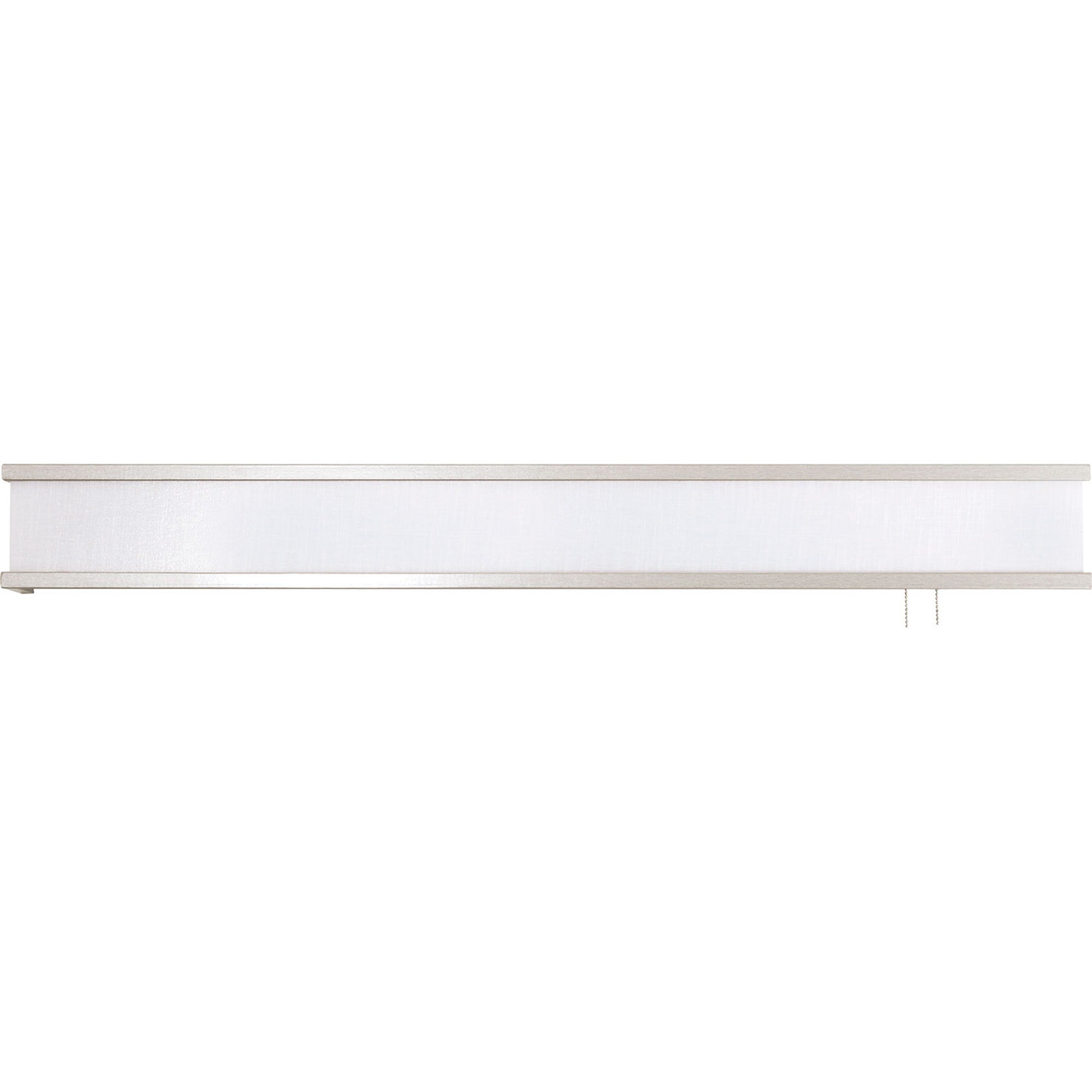 Randolph 50" LED Overbed Light, Linen White Satin Nickel Finish - Bees Lighting