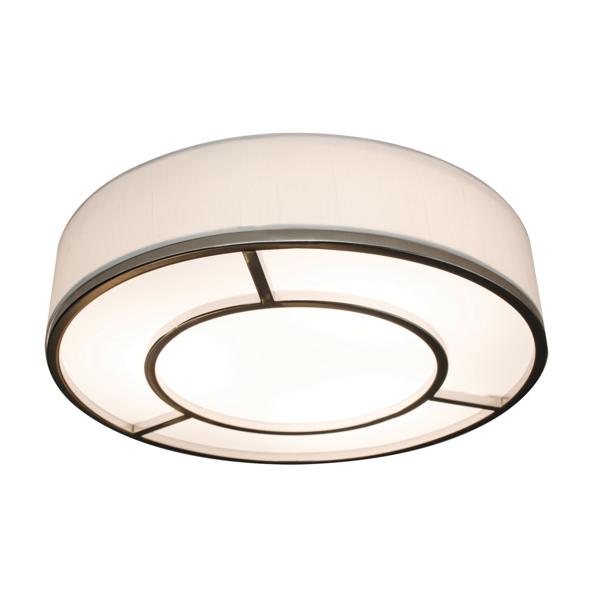 Reeves 16" LED Flush Mount, Satin Nickel Finish - Bees Lighting