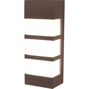 State 12" LED Outdoor Wall Sconce, Textured Bronze Finish, with Photocell - Bees Lighting