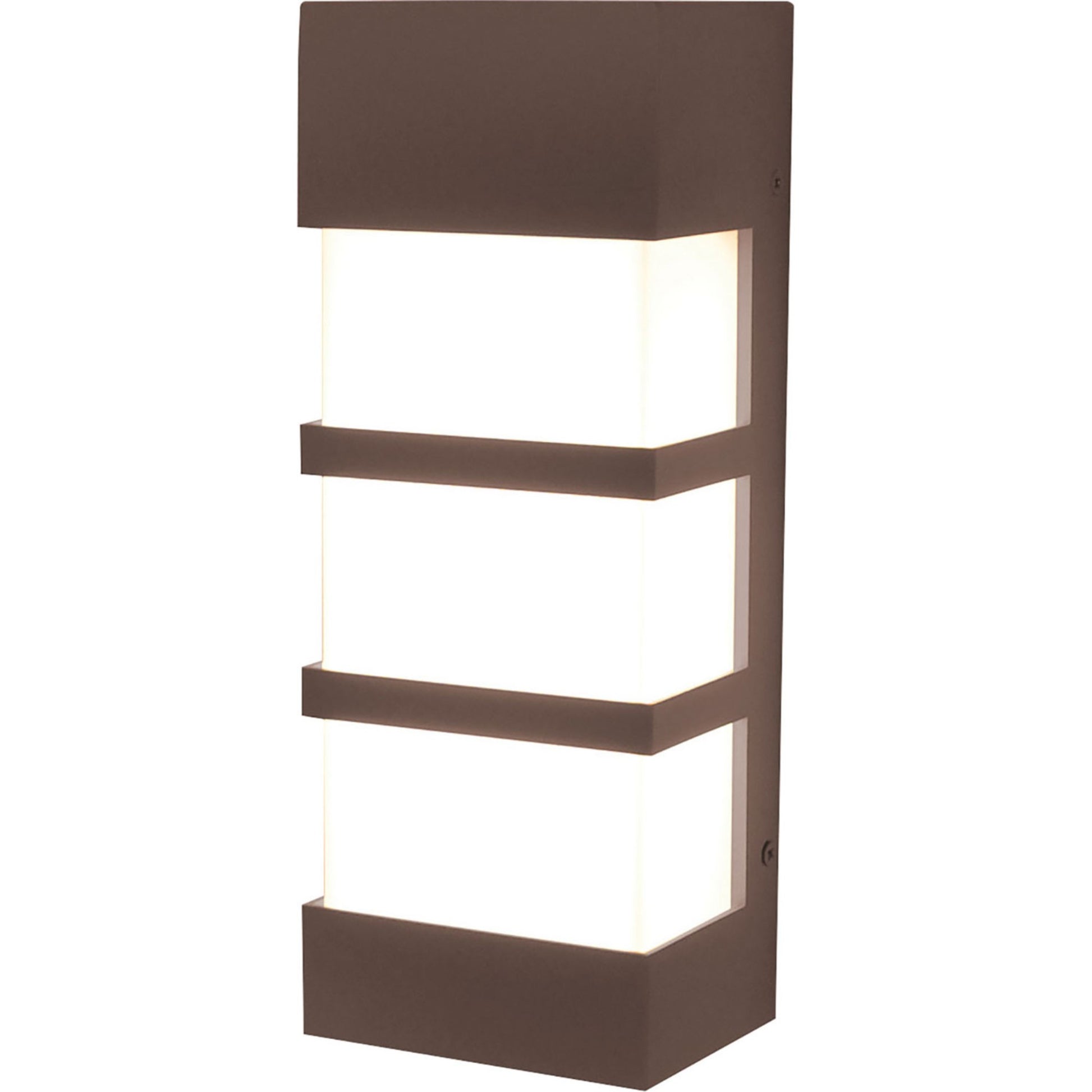 State 12" LED Outdoor Wall Sconce, Textured Bronze Finish, with Photocell - Bees Lighting