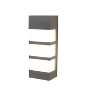 State 12" LED Outdoor Wall Sconce, Textured Grey Finish, with Photocell - Bees Lighting