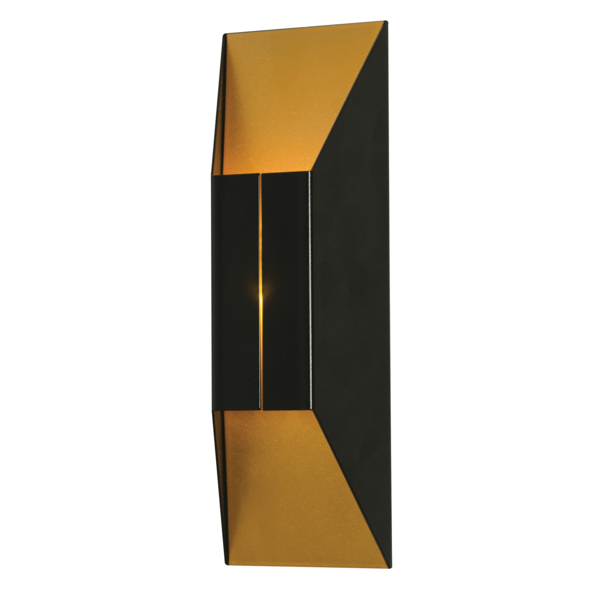 Summit 14" LED Wall Sconce, Black and Gold Finish - Bees Lighting